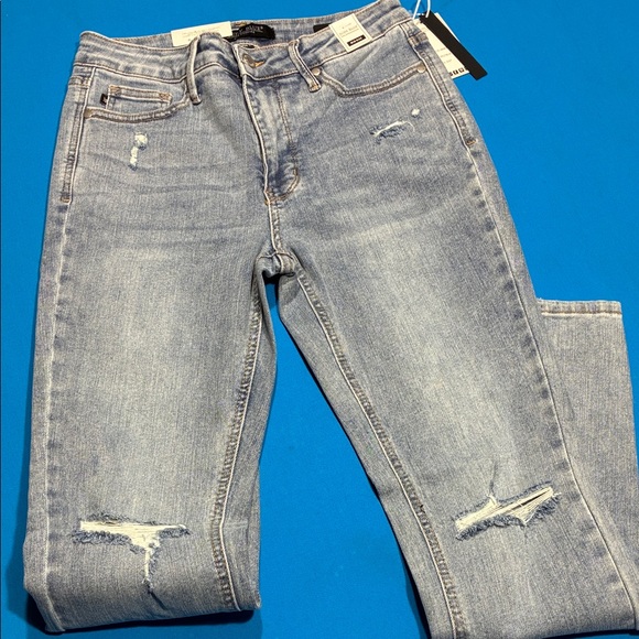 Judy Blue Denim - Judy Blue Light Blue Distressed Skinny Jeans *NWT*